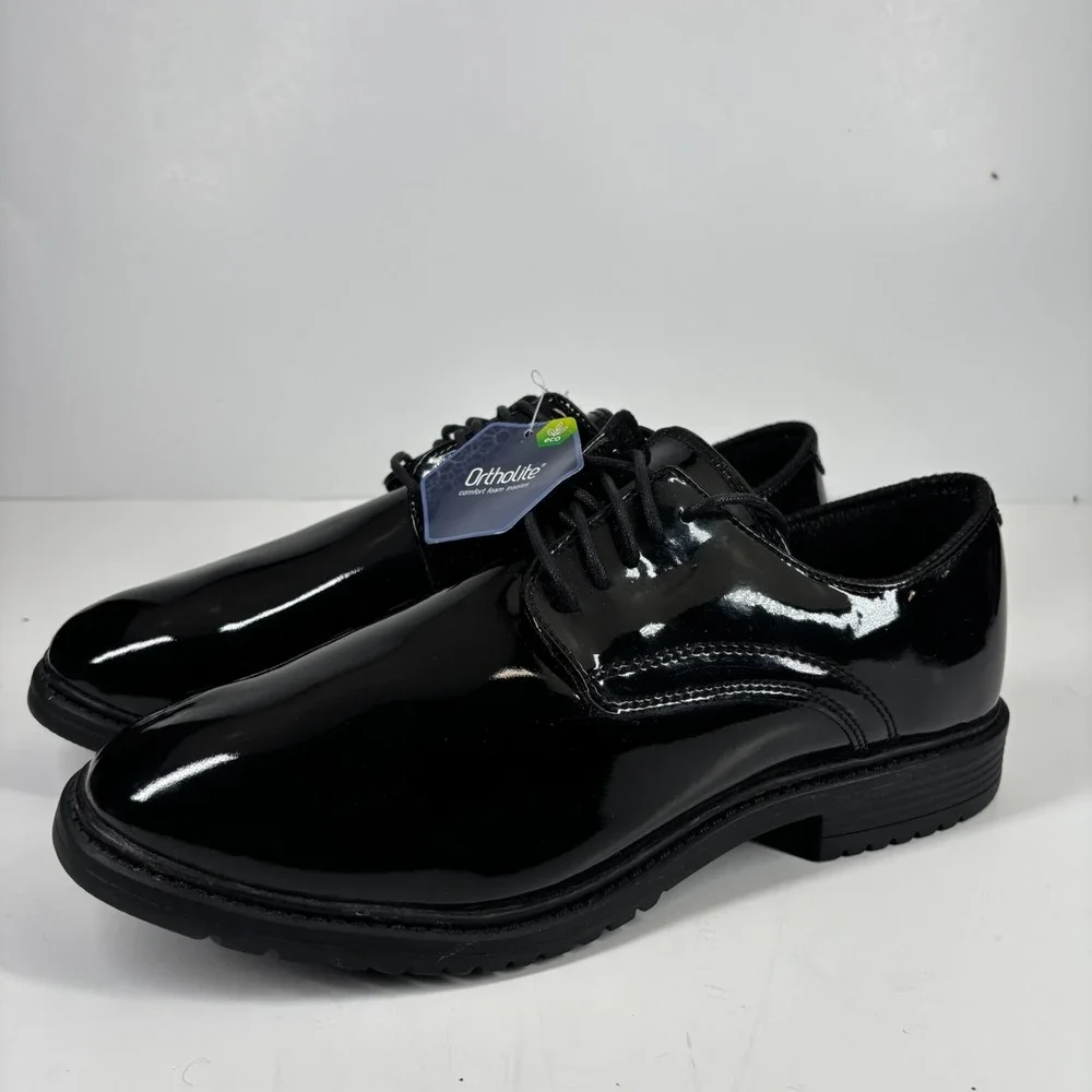 Original S.W.A.T. 118001 Men's US 10 Black High Gloss Dress Oxford Uniform Shoes